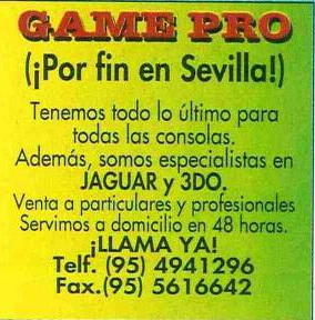 File:Hobby Consolas(ES) Issue 40 Jan 1995 Ad - Game Pro.png