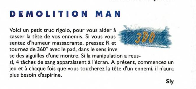File:Joystick(FR) Issue 67 Jan 1996 Tips - Demolition Man.png