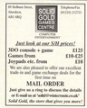 Solid Gold Games Centre Ad