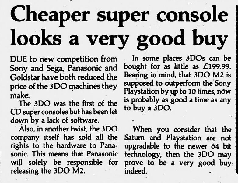 File:News Article 1995-12-12 - Huddersfield Daily Examiner UK - Cheaper Super Console Looks A Very Good Deal.jpg